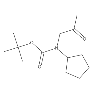 tert-butyl N-cyclopentyl-N-(2-oxopropyl)carbamate Structure