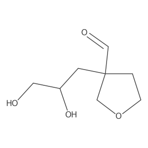 3-(2,3-Dihydroxypropyl)oxolane-3-carbaldehyde Structure