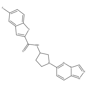 N-(1-([1,2,4]triazolo[4,3-b]pyridazin-6-yl)pyrrolidin-3-yl)-5-fluorobenzo[b]thiophene-2-carboxamide Structure