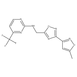 N-{[3-(5-methyl-1,2-oxazol-3-yl)-1,2,4-oxadiazol-5-yl]methyl}-4-(trifluoromethyl)pyrimidin-2-amine Structure