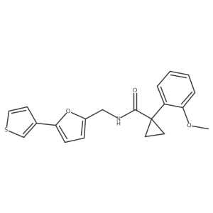1-(2-methoxyphenyl)-N-((5-(thiophen-3-yl)furan-2-yl)methyl)cyclopropanecarboxamide Structure