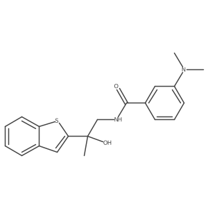 N-(2-(benzo[b]thiophen-2-yl)-2-hydroxypropyl)-3-(dimethylamino)benzamide Structure