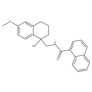 N-((1-hydroxy-6-methoxy-1,2,3,4-tetrahydronaphthalen-1-yl)methyl)-1-naphthamide结构式
