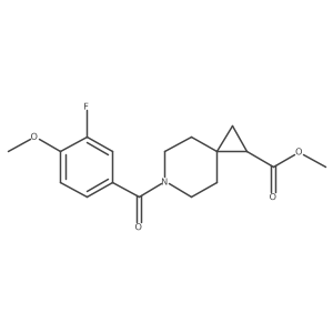 Methyl 6-(3-fluoro-4-methoxybenzoyl)-6-azaspiro[2.5]octane-1-carboxylate Structure