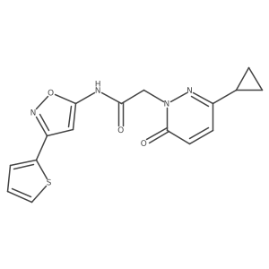 2-(3-cyclopropyl-6-oxopyridazin-1(6H)-yl)-N-(3-(thiophen-2-yl)isoxazol-5-yl)acetamide Structure