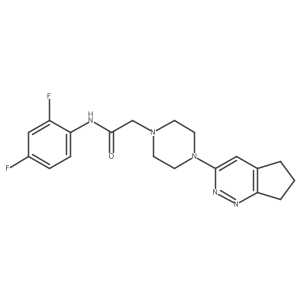 N-(2,4-difluorophenyl)-2-(4-(6,7-dihydro-5H-cyclopenta[c]pyridazin-3-yl)piperazin-1-yl)acetamide结构式