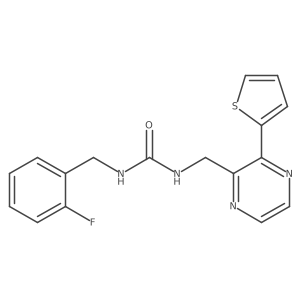 1-(2-Fluorobenzyl)-3-((3-(thiophen-2-yl)pyrazin-2-yl)methyl)urea Structure