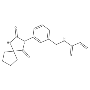 N-[(3-{2,4-dioxo-1,3-diazaspiro[4.4]nonan-3-yl}phenyl)methyl]prop-2-enamide Structure