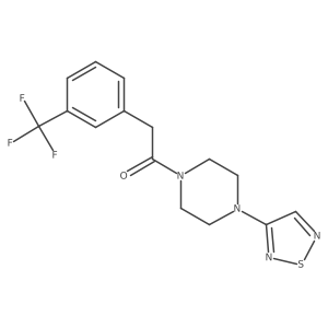 1-[4-(1,2,5-Thiadiazol-3-yl)piperazin-1-yl]-2-[3-(trifluoromethyl)phenyl]ethan-1-one结构式