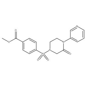 Methyl 4-{[3-oxo-4-(pyridin-3-yl)piperazin-1-yl]sulfonyl}benzoate Structure