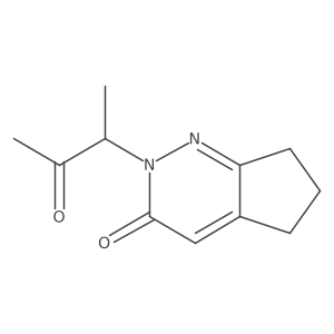 2-(3-oxobutan-2-yl)-2H,3H,5H,6H,7H-cyclopenta[c]pyridazin-3-one结构式