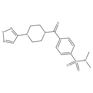 N,N-dimethyl-4-[4-(1,2,5-thiadiazol-3-yl)piperazine-1-carbonyl]benzene-1-sulfonamide Structure