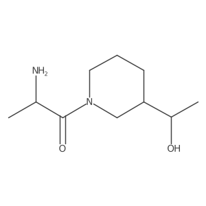 2-Amino-1-(3-(1-hydroxyethyl)piperidin-1-yl)propan-1-one结构式
