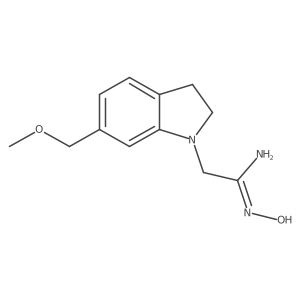 (Z)-N'-hydroxy-2-(6-(methoxymethyl)indolin-1-yl)acetimidamide结构式