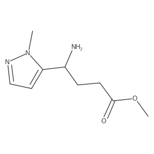 methyl 4-amino-4-(1-methyl-1H-pyrazol-5-yl)butanoate结构式