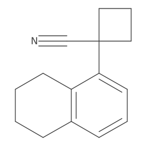 1-(5,6,7,8-Tetrahydronaphthalen-1-yl)cyclobutane-1-carbonitrile结构式