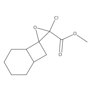 rac-methyl (1R,6R)-3'-chlorospiro[bicyclo[4.2.0]octane-7,2'-oxirane]-3'-carboxylate结构式