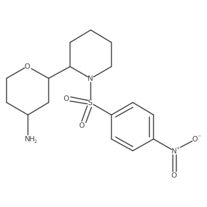 2-[1-(4-Nitrobenzenesulfonyl)piperidin-2-yl]oxan-4-amine结构式