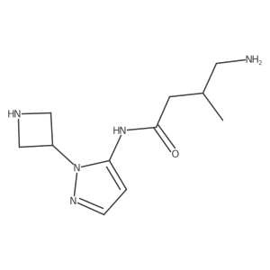 4-amino-N-[1-(azetidin-3-yl)-1H-pyrazol-5-yl]-3-methylbutanamide结构式