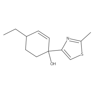 4-Ethyl-1-(2-methyl-1,3-thiazol-4-yl)cyclohex-2-en-1-ol结构式
