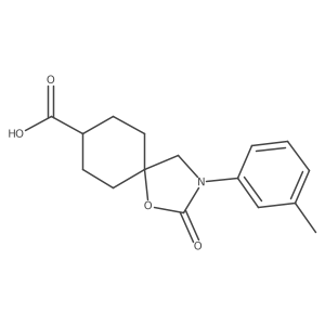 3-(3-Methylphenyl)-2-oxo-1-oxa-3-azaspiro[4.5]decane-8-carboxylic acid Structure