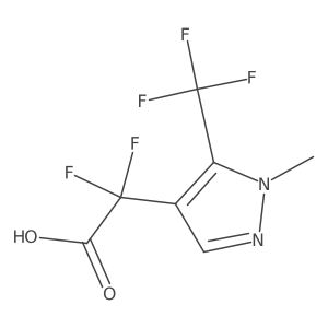 2,2-difluoro-2-[1-methyl-5-(trifluoromethyl)-1H-pyrazol-4-yl]acetic acid Structure