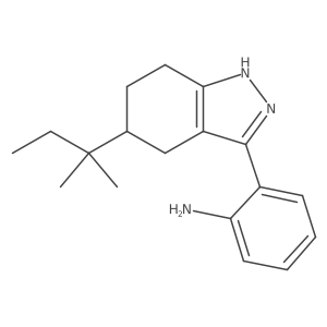 2-[5-(2-methylbutan-2-yl)-4,5,6,7-tetrahydro-1H-indazol-3-yl]aniline Structure
