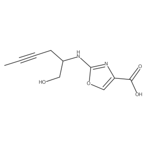 2-[(1-Hydroxyhex-4-yn-2-yl)amino]-1,3-oxazole-4-carboxylic acid结构式