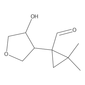 1-(4-Hydroxyoxolan-3-yl)-2,2-dimethylcyclopropane-1-carbaldehyde Structure