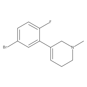5-(5-Bromo-2-fluorophenyl)-1-methyl-1,2,3,6-tetrahydropyridine结构式
