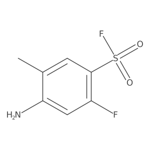 4-Amino-2-fluoro-5-methylbenzene-1-sulfonyl fluoride结构式
