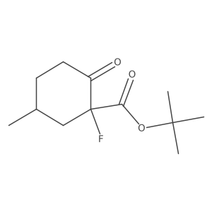 Tert-butyl 1-fluoro-5-methyl-2-oxocyclohexane-1-carboxylate结构式