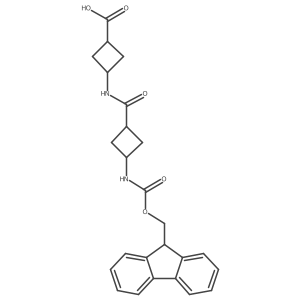 3-[3-({[(9H-fluoren-9-yl)methoxy]carbonyl}amino)cyclobutaneamido]cyclobutane-1-carboxylic acid Structure