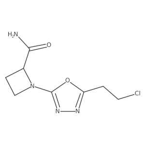 1-[5-(2-Chloroethyl)-1,3,4-oxadiazol-2-yl]azetidine-2-carboxamide结构式