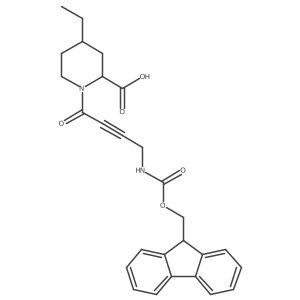 4-ethyl-1-[4-({[(9H-fluoren-9-yl)methoxy]carbonyl}amino)but-2-ynoyl]piperidine-2-carboxylic acid Structure