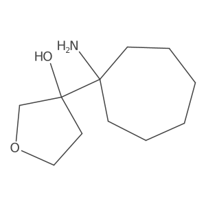 3-(1-Aminocycloheptyl)oxolan-3-ol Structure