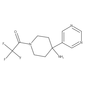 1-[4-Amino-4-(pyrimidin-5-yl)piperidin-1-yl]-2,2,2-trifluoroethan-1-one Structure