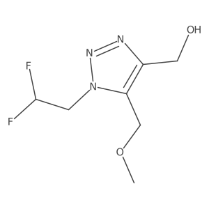 [1-(2,2-difluoroethyl)-5-(methoxymethyl)-1H-1,2,3-triazol-4-yl]methanol结构式