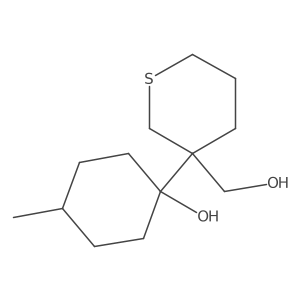 1-[3-(Hydroxymethyl)thian-3-yl]-4-methylcyclohexan-1-ol Structure