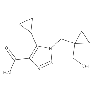 5-cyclopropyl-1-{[1-(hydroxymethyl)cyclopropyl]methyl}-1H-1,2,3-triazole-4-carboxamide Structure
