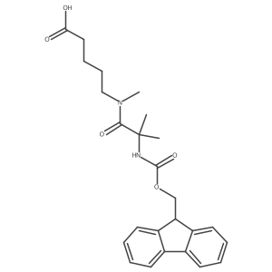 5-[2-({[(9H-fluoren-9-yl)methoxy]carbonyl}amino)-N,2-dimethylpropanamido]pentanoic acid Structure