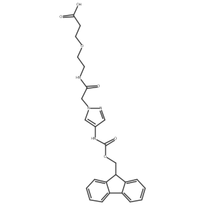 3-(2-{2-[4-({[(9H-fluoren-9-yl)methoxy]carbonyl}amino)-1H-pyrazol-1-yl]acetamido}ethoxy)propanoic acid结构式