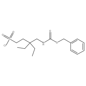 benzyl N-[4-(chlorosulfonyl)-2,2-diethylbutyl]carbamate结构式