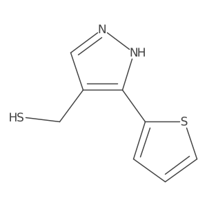 [3-(thiophen-2-yl)-1H-pyrazol-4-yl]methanethiol结构式