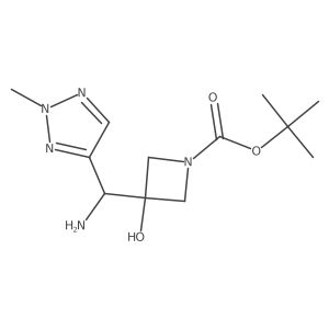 tert-butyl 3-[amino(2-methyl-2H-1,2,3-triazol-4-yl)methyl]-3-hydroxyazetidine-1-carboxylate结构式