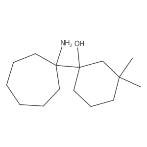 1-(1-Aminocycloheptyl)-3,3-dimethylcyclohexan-1-ol结构式