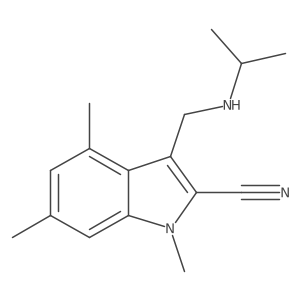 1,4,6-trimethyl-3-{[(propan-2-yl)amino]methyl}-1H-indole-2-carbonitrile结构式