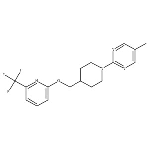 5-Methyl-2-[4-({[6-(trifluoromethyl)pyridin-2-yl]oxy}methyl)piperidin-1-yl]pyrimidine结构式