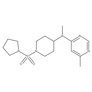 N,6-dimethyl-N-[1-(pyrrolidine-1-sulfonyl)piperidin-4-yl]pyrimidin-4-amine结构式