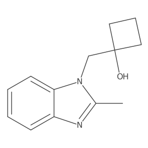 1-[(2-methyl-1H-1,3-benzodiazol-1-yl)methyl]cyclobutan-1-ol结构式